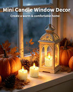 CAQUIRU 6 Pack Small Rechargeable Flameless Candles with Remote Timer