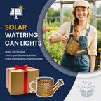 BETOLEAN Solar Lights Outdoor Decorative, 2 Pack Metal Watering Can Lights Outdoor Waterproof, Small Patio Light Yard Lawn Pathway Decor, Gardening Gifts for Women Mom Grandma