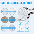 TEECK Shower Curtain Rod, 32-80 inch Adjustable Spring Tension Curtain Rod, Never Rust Anti-Slip Shower Curtain Rod for Bathroom, No Drilling, Never Collapse, Easy to Use, Silver