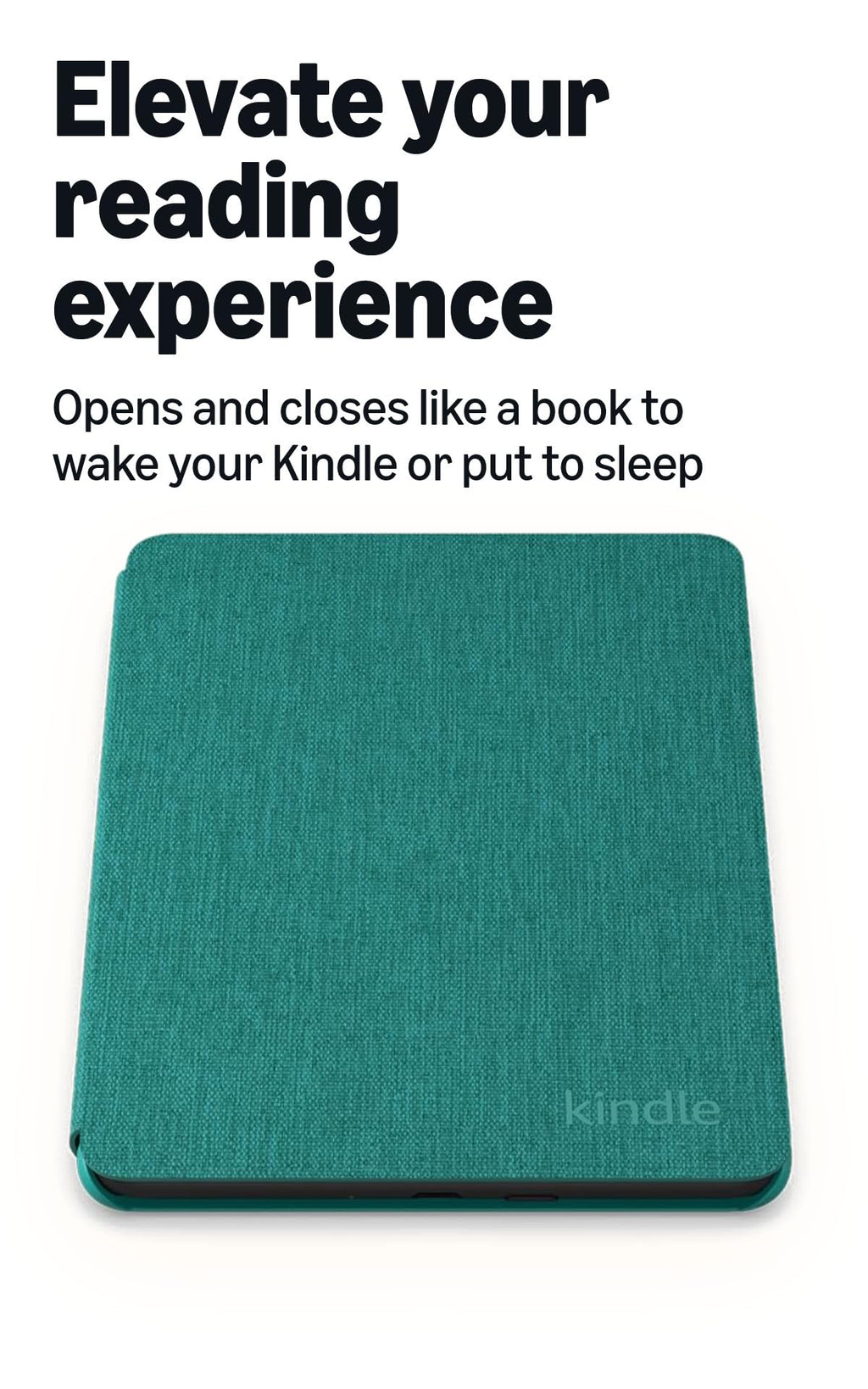 Amazon Kindle Paperwhite and Kindle Colorsoft Case, Lightweight and Water-Safe, Foldable Protective Cover - Fabric