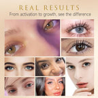 Eyelash Growth Serum – 15 Plant Extracts for Longer, Denser & Robust Lashes, Boosts Natural Lash Development, Enhances Natural Beauty, Hypoallergenic & Oil Free(Bright Gold)