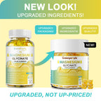 GREENPEOPLE Magnesium Glycinate Gummies 400mg - Sugar Free Magnesium Supplement with Magnesio Citrate, Vitamin D, and B6 for Calm Support & Sleep for Adults - High Absorption - Lemon Gummies