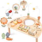 Vanplay 8 in 1 Wooden Activity Table, Montessori Toys for 2 Year Old Gift