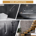 AmazerBath Long Grab Bars for Bathtubs and Showers Anti Slip, 32" L x 1.25" D, Handicap Grab Bars Stainless Steel, Shower Grab Bars for Seniors, Bathtub Handle Bars for Bathroom Holds 500LBS