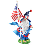 4th of July Decorations Patriotic Gnome Statue Holding American Flag, 250 Years America Faceless Garden Gnome Decor for Indoor Outdoor Patio Yard Lawn, Independence Day Memorial Day USA Merchandise