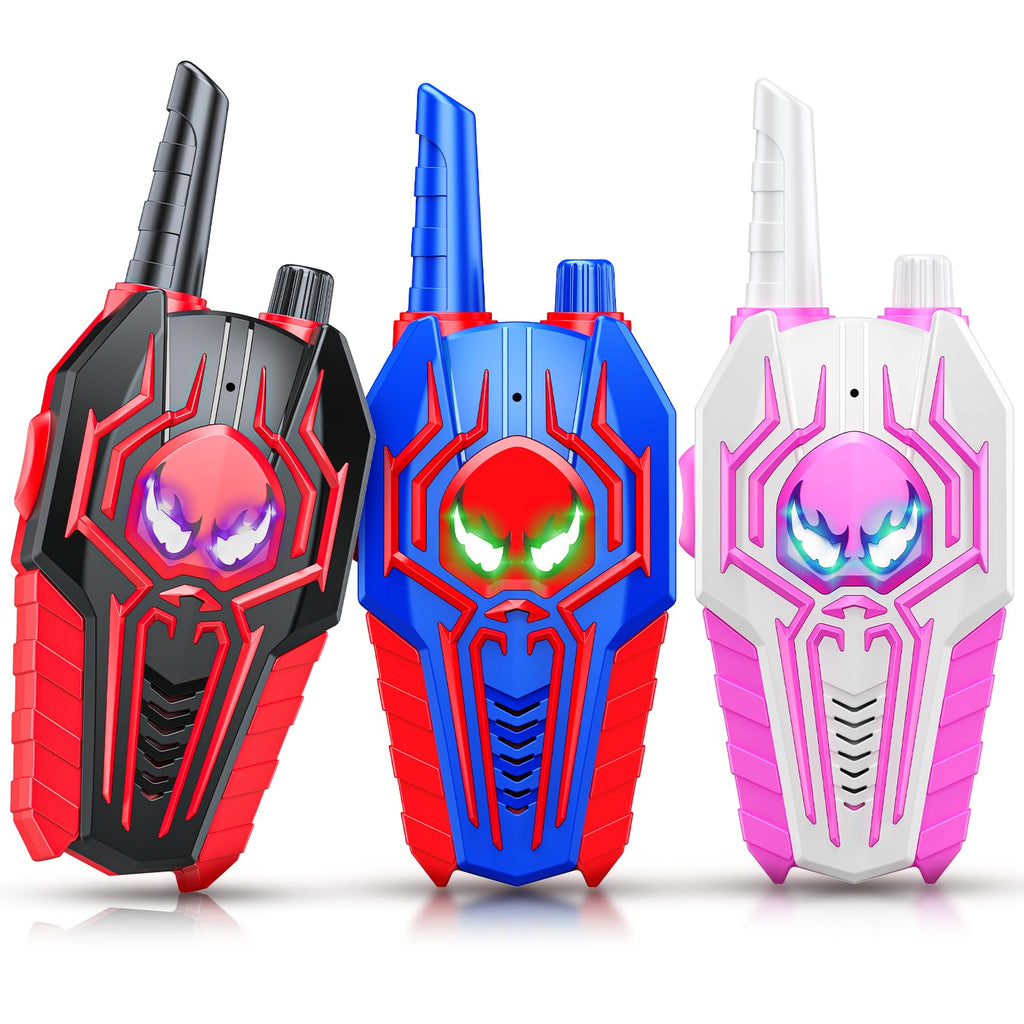 Cool Walkie Talkies for Kids Boys: 3 Pack Kids Walkie Talkies Toys Christmas Birthday Gifts for 3 4 5 6 7 8 Year Old Girls Boys Grandkids Camping Outdoor Toys Stocking Stuffers Boy Girl Gift Age 3-8