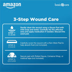Amazon Basic Care Gauze Pads, 4x4 inches, Sterile, 50 Count | Pack of 4 | For Minor Injuries | Previously All Health