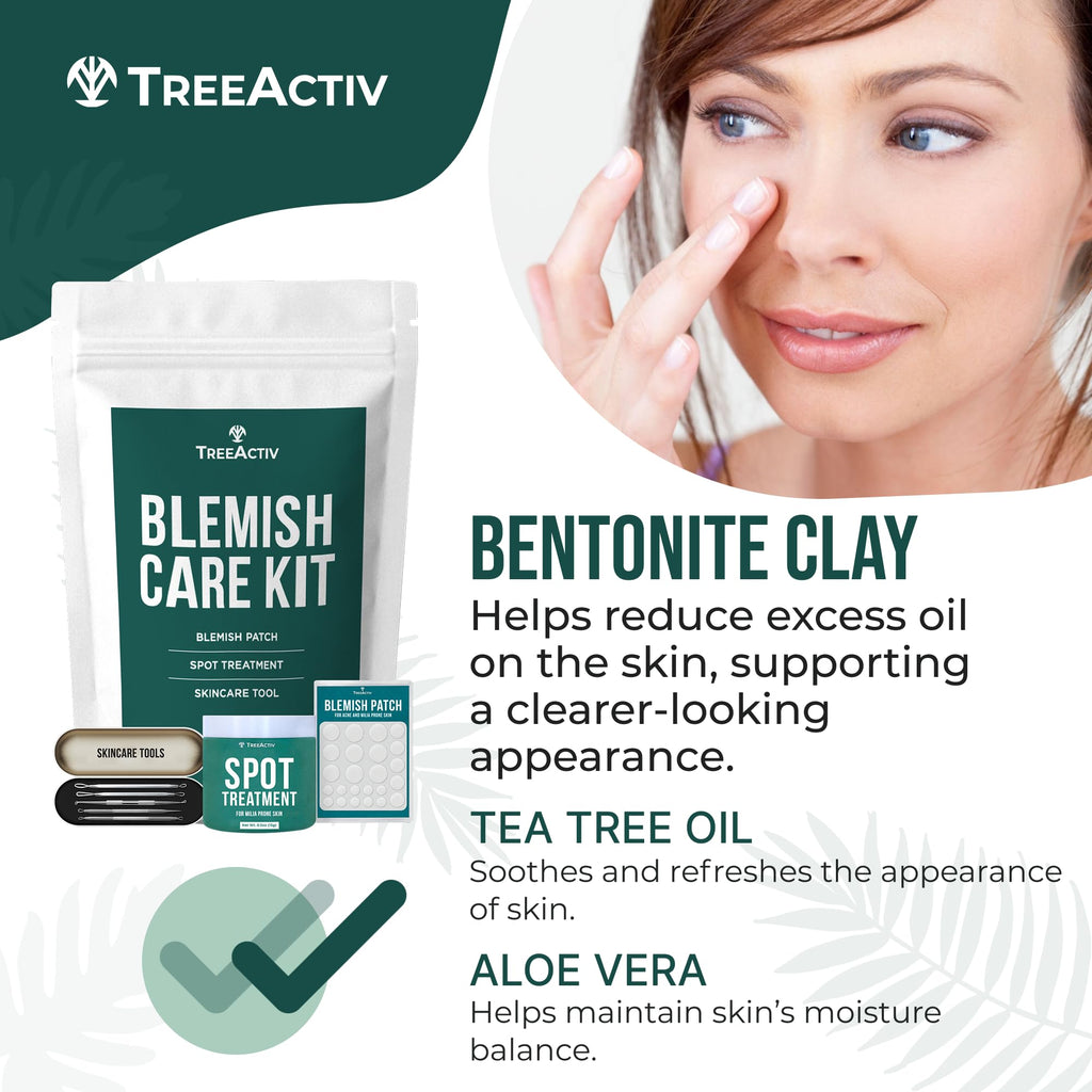 TreeActiv Milia Spot Treatment 3 Piece Tool Set, Milia Remover Set, Includes 12ml Overnight Milia Remover Cream with Bentonite Clay and Aloe Vera, Milia Extractor Tool Kit Acne Treat
