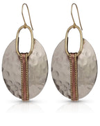 SPUNKYsoul Boho Mixed Metal Dangle Earrings, Artisan-Inspired Style Jewelry