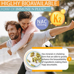 (60 Capsules), NAC 600mg, Quercetin 1,000mg, Vitamin C 500mg, Zinc 50mg, Vitamin D3 5,000iu, Selenium, Copper, Acerola, Ginger, Rutin, Citrus Bioflavonoids, Rose Hips, Echinacea, Immune N Plus 15 in 1