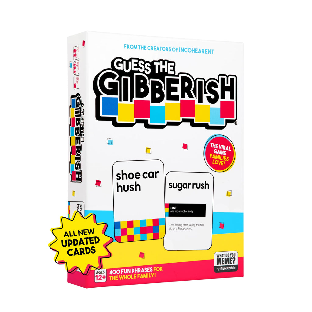 WHAT DO YOU MEME? Guess The Gibberish Card Game for Families by Relatable