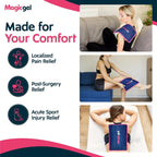 Magic Gel Premium Ice Pack (Reusable) - Gel Ice Pack for Icing Injuries, Pain Relief, Cold Compress for Reducing Swelling. Flexible [2 Pack]