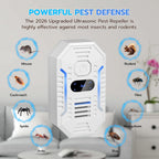 2026 Upgrade Ultrasonic Pest Repeller, 4 Pack Plug-in Electronic Mouse Deterrent with Smart Frequency, Safe & Quiet Indoor Rodent Repellent for Mice, Rats, Roaches, Ants, Spiders, Mosquitoes & Bugs