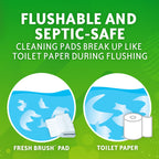 Scrubbing Bubbles Toilet Bowl Wand Cleaner Refills, Fresh Brush Heavy Duty Cleaner Toilet Refill Pads, Removes Limescale & Odors, Citrus Scent, 8 Count (Pack of 8)