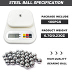 100 Pieces 1/2"(0.5'') Steel Bearing Balls Precision Bearing Steel Ball Assortment Kit(13mm)
