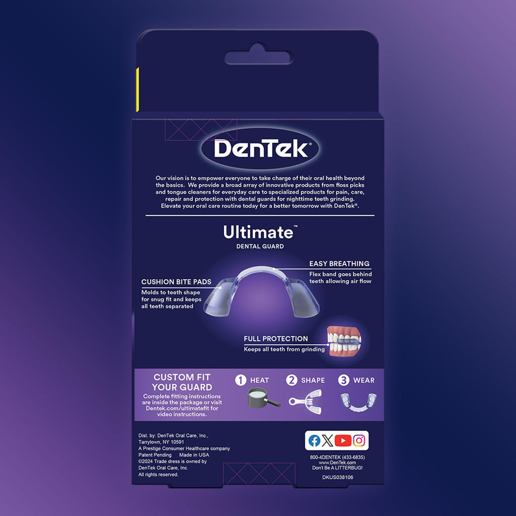 DenTek Ultimate Dental Guard, Slim-Fit Mouth Guard for Grinding Teeth at Night, FDA Cleared Night Guard, 1 Count