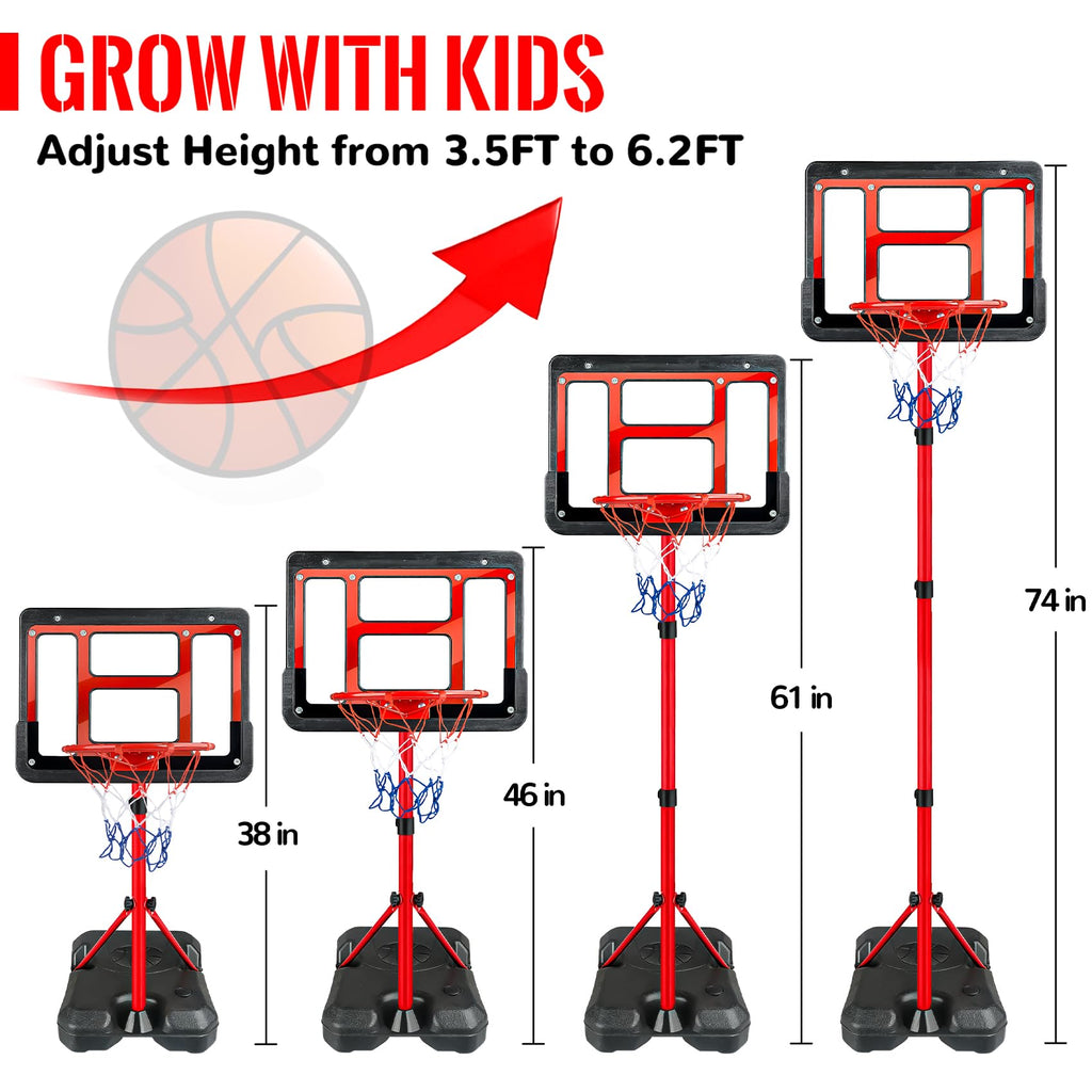 Toy Basketball Hoop, Adjustable Height Basketball Hoop Indoor Toys