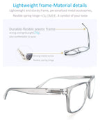 OLOMEE Blue Light Blocking Reading Glasses Mens Large Wide Oversized Square Computer Readers Glasses +1.75 for Men with Big Head/Large Face 4 Pack