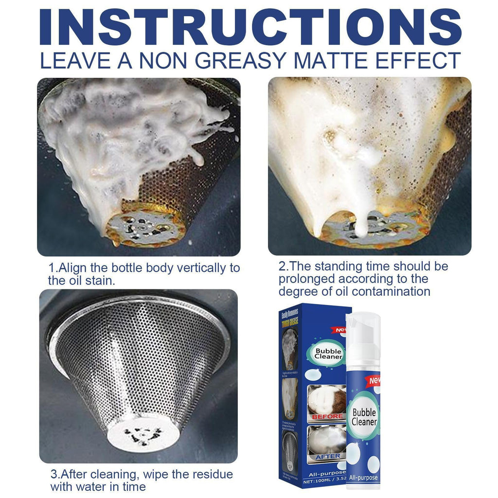 QUAAM Bubble Cleaner Foam,All-Purpose Bubble Cleaner Spray, Foam Cleaner All Purpose Duty, Suitable for Cleaning Pots