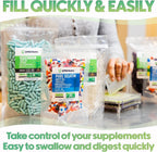 XPRS Nutra Size 0 Empty Capsules - 1000 Count Clear Enteric Coated Empty Gelatin Capsules - Delayed Release Pills - DIY Capsule Filling - Pure Bovine Empty Enteric Gel Caps