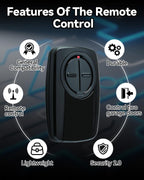 380UT Chamberlain klik5u-bk2 klik3u-bk Garage Door Opener Remote Clicker, 375UT Universal Garage Door Remote for Lift Master Craftsman Genie, Dip Switch (Black+Red)