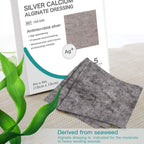 Dimora Ag Silver Calcium Alginate Wound Dressing Pads, 4'' x 4'' Patches, 5 Individual Pack, Highly Absorbent Dressing, Non-Stick Sterile Gauze