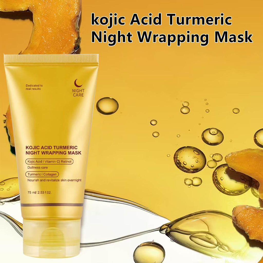 Metiplou kojic Acid Turmeric Night Wrapping Hydration Mask Brightens & Defends Against Skin, Improves Skin Texture Glowing Skin