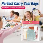 EASYYOURHOME 10 Extra Large Zipper Lock Storage Bags with Handle and bottom,3 Gallon Size,16"x18"x5'',Reusable Plastic Bag with Double Zip Top for Clothing,Travel,Moving,Beach,BPA-Free,3-Mil Thick