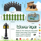 Tuanse 248 Pcs Miniature Fairy Garden Accessories with Mini Resin Animals