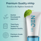 Dr. Jen Fluoride Free Toothpaste with 10% Premium Nano Hydroxyapatite, Xylitol & Glycerin, Remineralizing Daily Oral Care for Sensitive Teeth, Travel Essentials, Cool Mint, 1 Pack