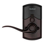 Kwikset SmartCode 917 Keypad Keyless Entry Traditional Residential Electronic Lever Deadbolt Alternative with Tustin Door Lever and SmartKey Security, Venetian Bronze