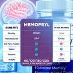 (5 Pack) Memopryl Brain Capsules, Official Memopryl Pills with All Natural Ingredients, Advanced Formula Memo Pryl Health and Wellness Support Pills with Maximum Strength Multivitamins (300 Capsules)