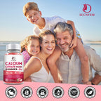 (2 Pack) Calcium Citrate 1200mg with Vitamin D3 Supplements Gummies for Women & Men, Calcium Gummies with Vitamin D3 K2, High Absorption for Bone Muscle Healthy- Peach Flavor- 60 Day Supply