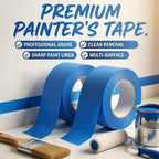 Duccinp Blue Painters Tape 2 Inch Wide, 4 Rolls Masking Tape 1.89 Inch x 55 Yards – Strong Adhesion Painter’s Tape, No Residue Blue Masking Tape for Painting, DIY, Packaging & Multi-Surface Use