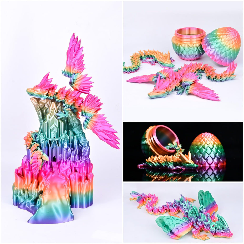 OVV3D Rainbow PLA Filament 1.75mm, PLA Silk PLA 3D Printer Filament Multicolor Silk Color Change Rainbow PLA Filament with Pink Purple Green Yellow, 3D Printing Filament 3D Filament, 1kg