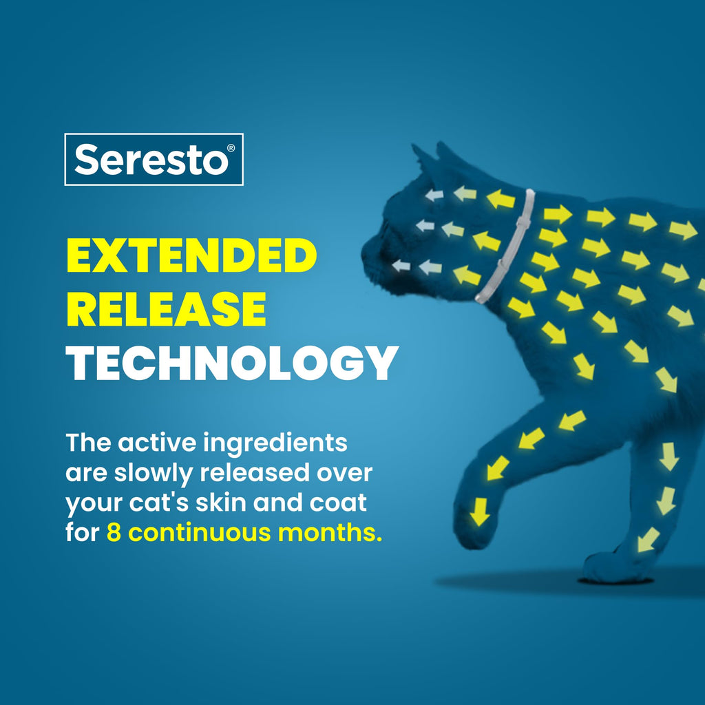 Seresto Cat Vet-Recommended Flea & Tick Treatment & Prevention Collar for Cats | 8 Months Protection