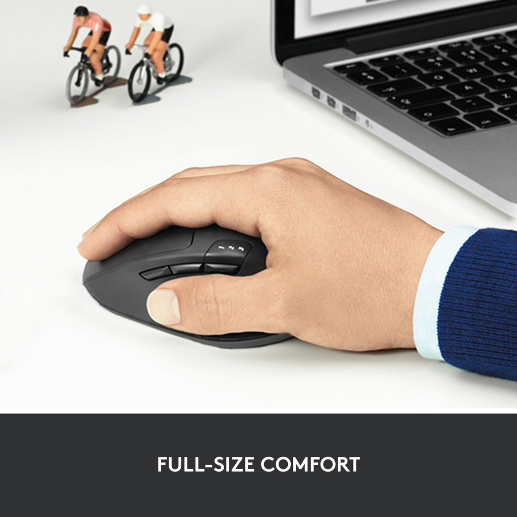 Logitech M720 Triathalon Full Size Multi-Device Wireless Mouse - Black