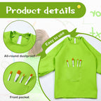 Geyoga 6 Pcs Kids Art Smock Painting Waterproof Toddler Artist Full Cover Long Sleeve Apron with Pocket for School Class, Age 3-8 (Multicolor)