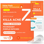 ZitSticka Extra Strength Killa Acne Microdart Patches for Face - OTC Acne Treatment with 2% Salicylic Acid - Fast Acting Microdarts for Deep, Early-Stage Zits & Blemish - 20 Count