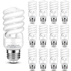 Barfelty CFL Light Bulbs E26 Base, T2 Spiral 13Watt (60Watt Equivalent) Soft White 2700K 900lm Compact Fluorescent Light Bulbs, UL Approved, 120v 60Hz, Self Ballasted CFL Bulbs, Pack of 12