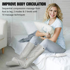 FIT KING Air Compression Leg Massager, Pneumatic Compression Boots for Circulation & Pain Relief, Swelling, Edema, RLS - Foot and Calf Massager Gift for Mom Wife