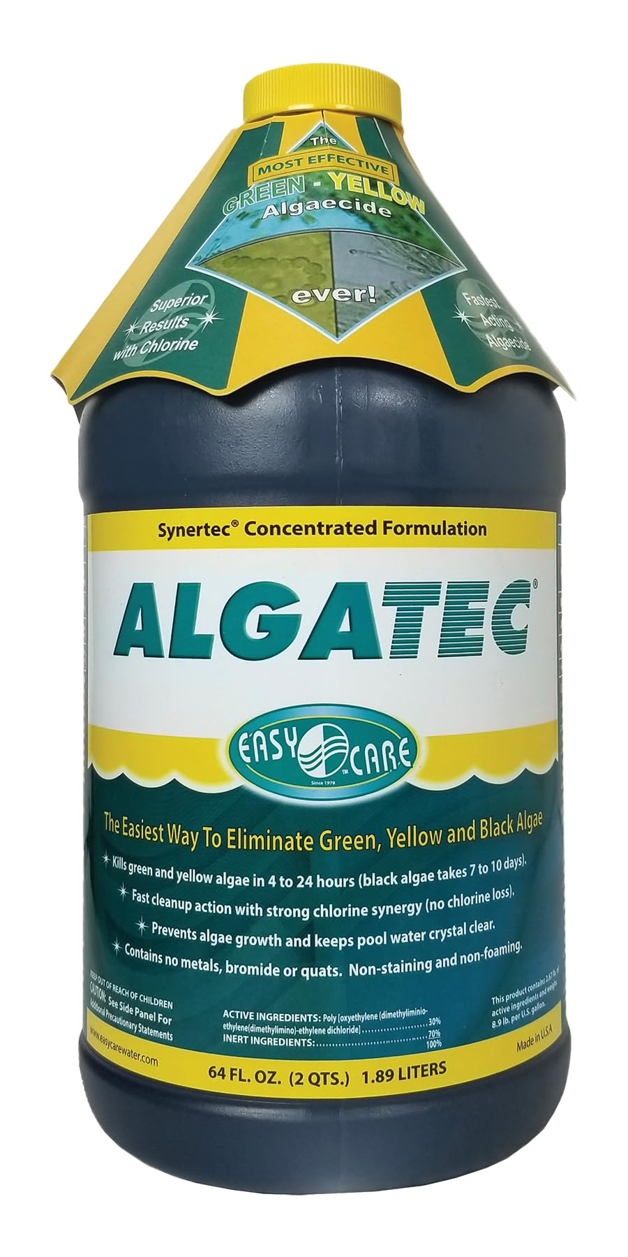 EASYCARE 10064 Algatec Super Algaecide-Clarifier, 64 Fl. Oz Bottle