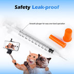 Syringes 1ml 27 Gauge 1/2 inch U-100 27G 1cc 13mm Lab Syringe, Pack of 20