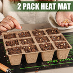 2 Pack Seedling Heat Mat for Seed Starting Plants Germination, 10"x20.5"