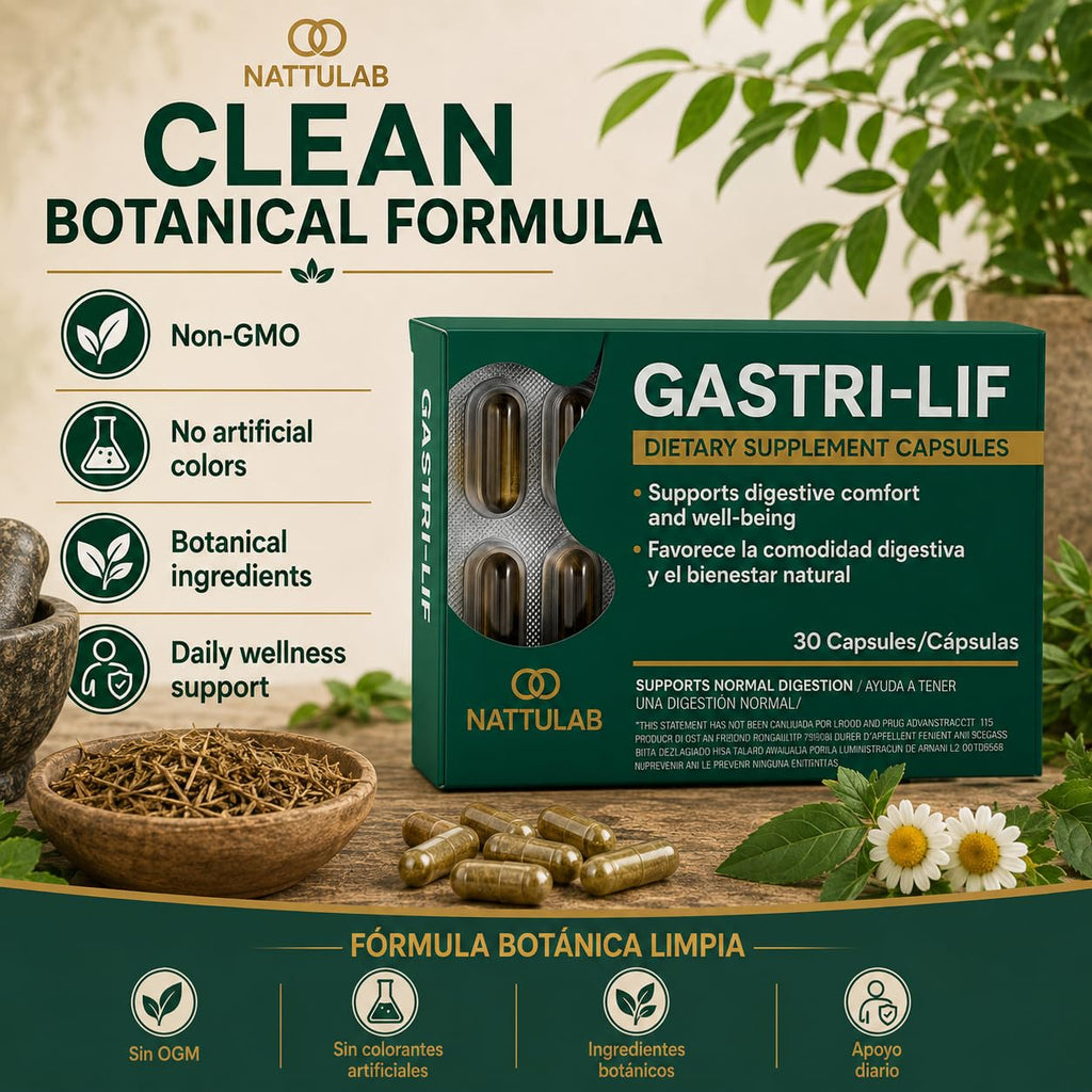 GASTRI-LIF – 30 Capsules – Herbal Dietary Supplement – Cuachalalate, Cancerina, Chamomile, Lemongrass & More – Traditional Herbal Blend for Digestive Support – Natural, Non-GMO