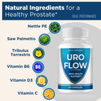 Uroflow for Men Capsules, URO Flow for Prostate Pills, Uroflow Supplement Caps - Maximum Strength, All Natural for Wellness & Comfort, Advanced Formula Overall Health & Wellness Reviews (2 Pack)