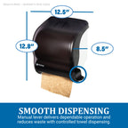 San Jamar Element Paper Towel Dispenser, Manual Lever Roll for Bathroom and Kitchen, 12.75" x 12.5" x 8.5", 1 Count, Black Pearl