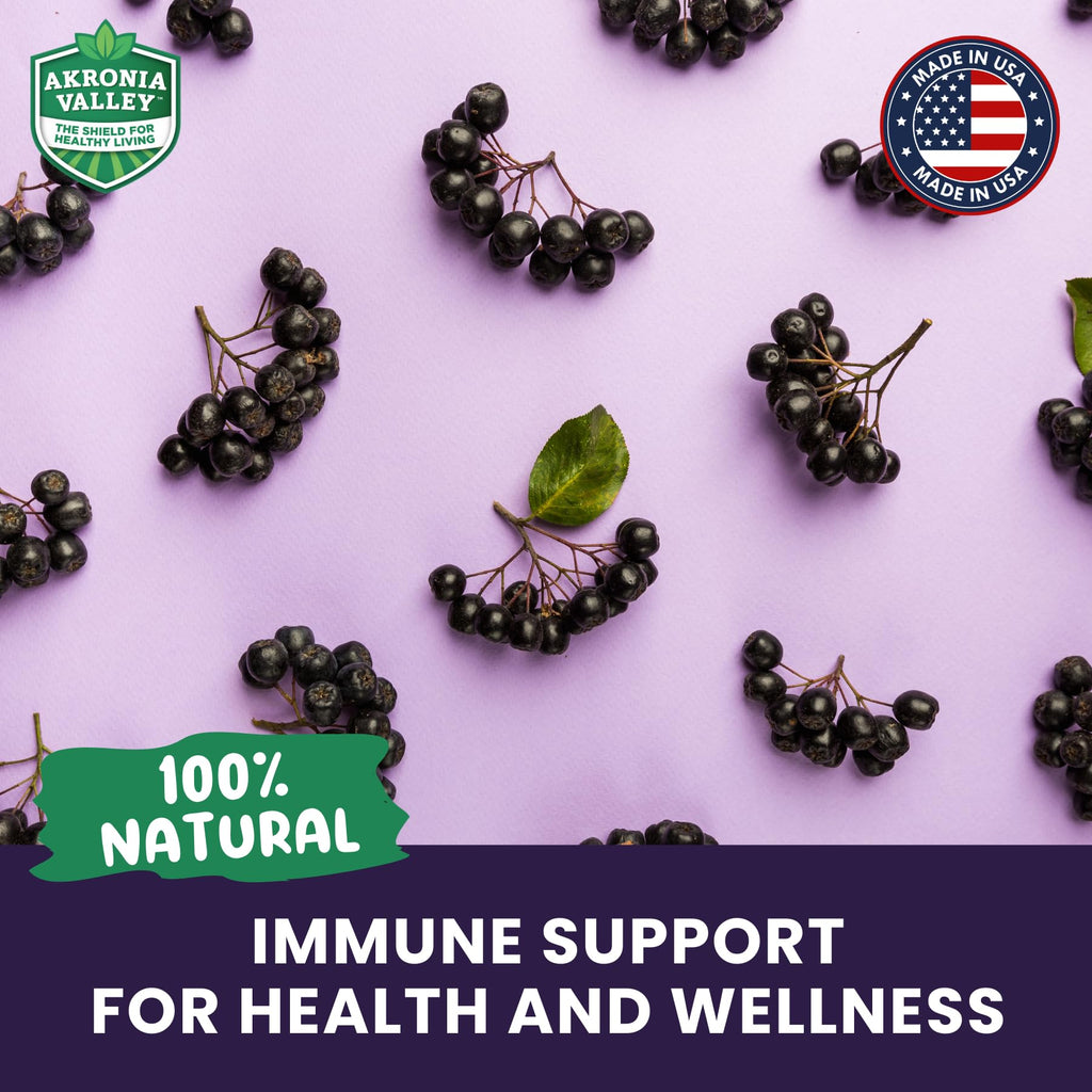 Akronia Valley Aronia Berry Gummies | 45 Vegetarian Gummies | Pack of 1 | Immune Support, for Health and Wellness, Delicious Aronia Flavor