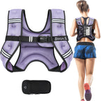 BAGAIL Weighted Vest, 5lb/8lb/10lb/12lb/15lb/20lb/25lb/30lb Weight Vest for Walking & Weight Loss, Reflective Rucking Vest with Phone Pouch for Women & Men, Home Gym & Outdoor Training