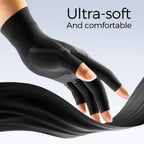 FREETOO All-Around Compression Arthritis Gloves for Women for Pain, Carpal Tunnel Relief Gloves for Men, Hand Compression Gloves for Crocheting,Gaming,Arthritis,Swelling.Black L